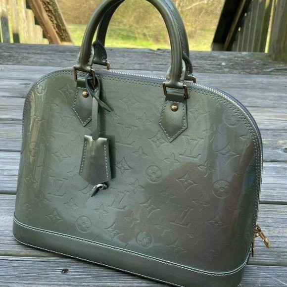 Authetic Louis Vuitton Bag VERNIS Alma PM Rose Florentin Monogram Handbag France - Picture 6 of 12